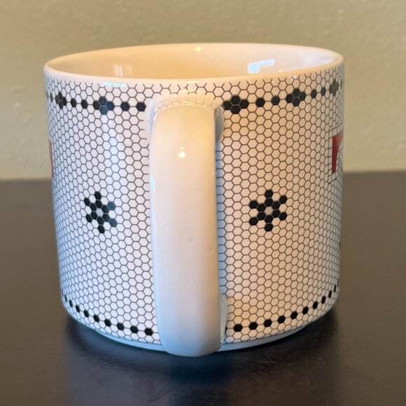BEE & WILLOW Letter T Monogram Initial Wide-Mouth Honeycomb Mosaic Ceramic Mug - Picture 8 of 12